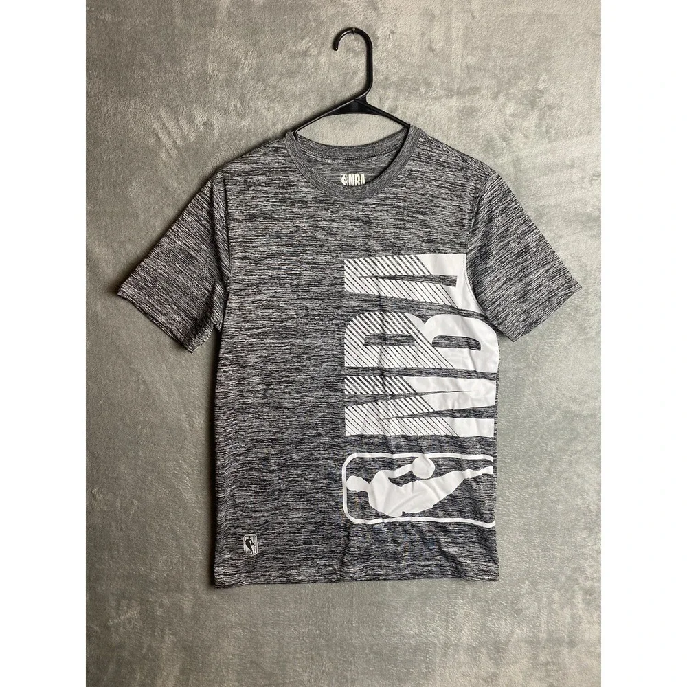 NBA Mens Small Gray Short Shirt Tshirt